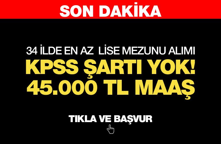 KPSS Şartı Yok