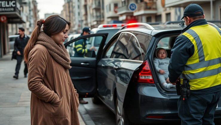 Trabzon’da Bebek Arabada Kilitli Kaldı: Çilingir Kurtardı